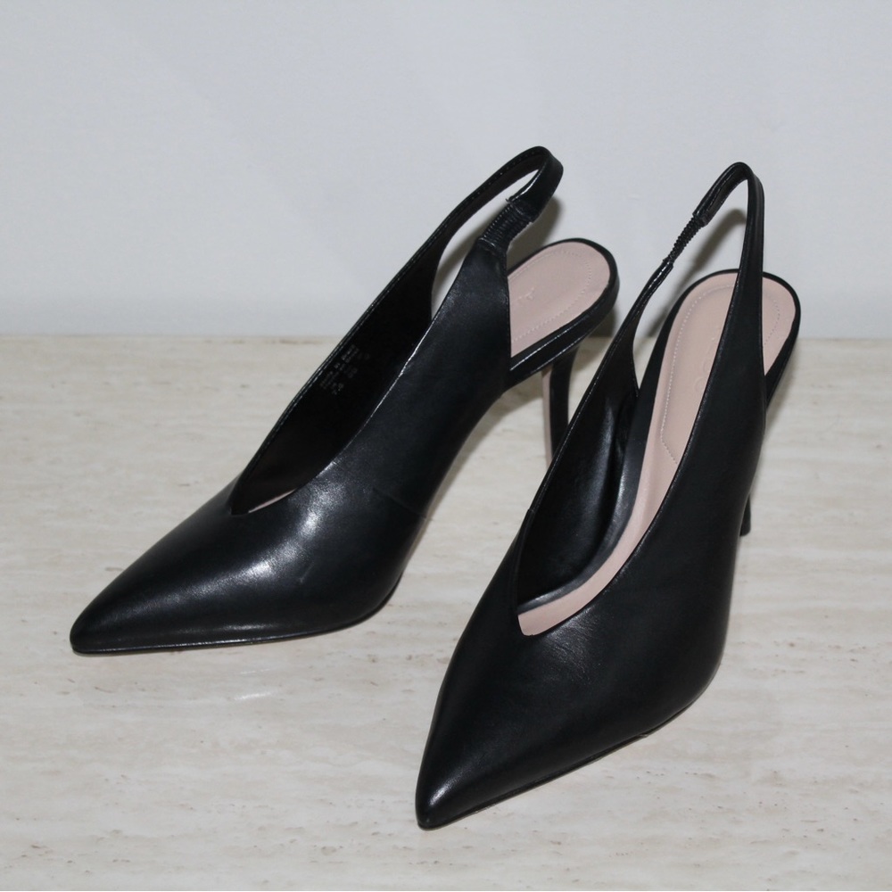 ALDO ‘Minett’ Black Point Slingback Heels